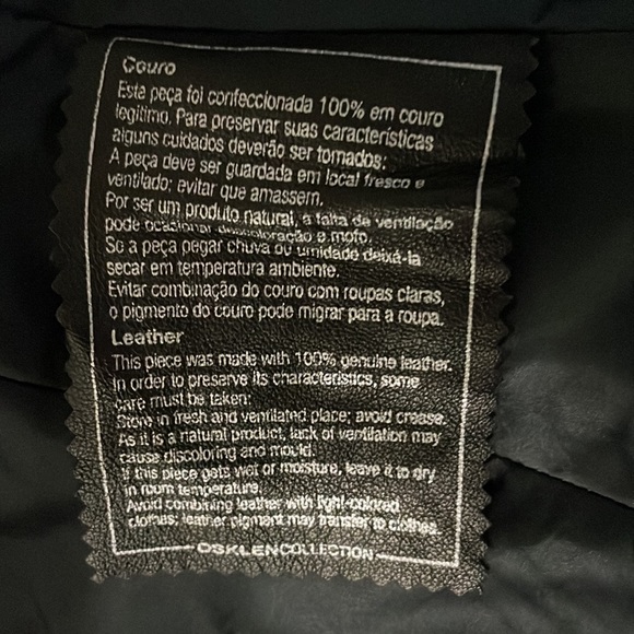 Osken black perforated leAther jacket - Picture 7 of 10